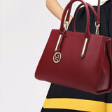 The Teacher Tote Genuine Leather Ladies Bag Casual One-Shoulder Crossbody Bag Middle-Aged Women's Cow Leather Bag Big Bag