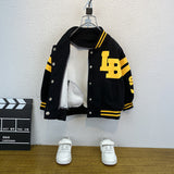 Toddler Boys Jackets Children's Baseball Uniform Coat for Boys Spring and Autumn