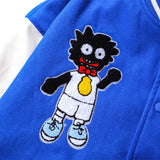 Letterman Jacket Outfit Senior Jackets Varsity Baseball Coat Cartoon Spoof Embroidered Baseball Uniform Men's Coat