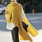Preppy Aestitic Outfits Long Sleeve Turtleneck Sweater Knitted Suit
