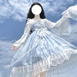 Gothic Lolita Harajuku Style Clothing JSK Dress Long Sleeve Translucent