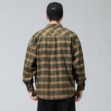 Work Shirts Fashion Plaid Jacket Men's Casual Loose