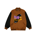 Letterman Jacket Outfit Senior Jackets Varsity Baseball Coat Baseball Uniform Men's Stand Collar Jacket Street Coat