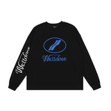 We11done Hoodie Letter Loose Loose Casual Spot round Neck Sweater