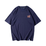 Men's T-shirt Short-Sleeved T-shirt Men's Summer Casual Street Trendy Sports Vintage Letter Print Loose Couple Tee