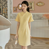 Women Cottagecore Dress Female Summer Daily Chinese Style Dress