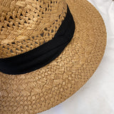 Straw Hat Sun-Proof Straw Hat Women's Summer Beach Sun Hat Jazz Top Hat