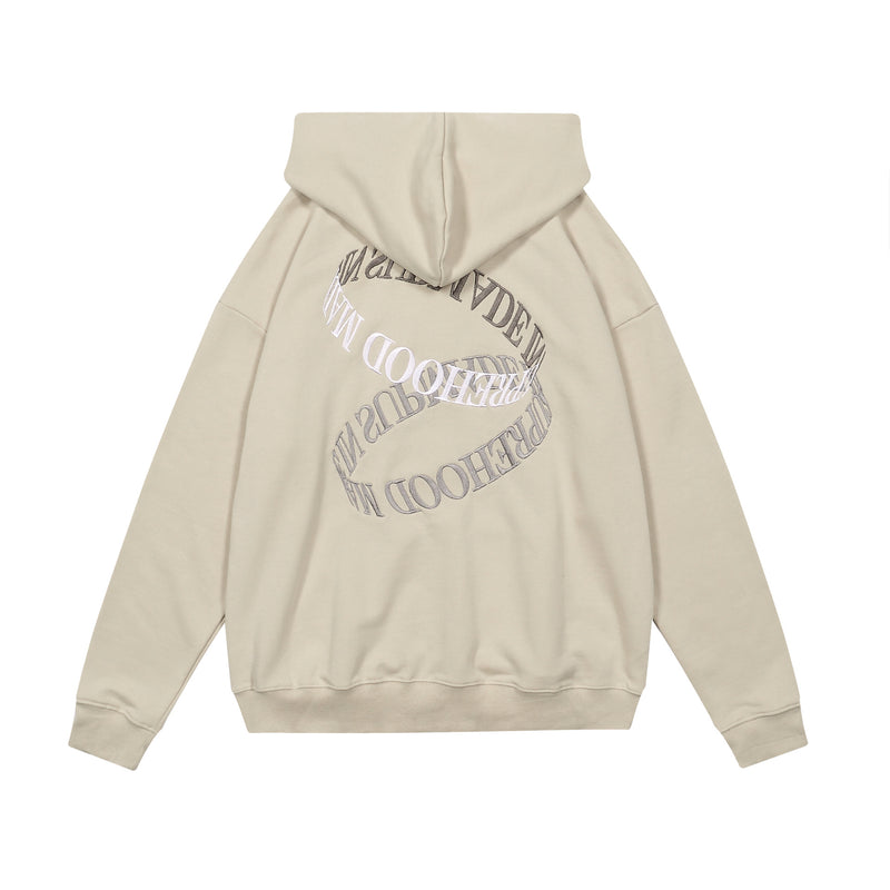 Slogan Graphic Hoodie Hooded Cardigan Sweater Men's and Women's Letter Embroidery Coat