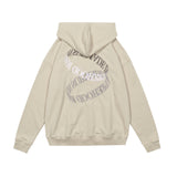 Slogan Graphic Hoodie Hooded Cardigan Sweater Men's and Women's Letter Embroidery Coat