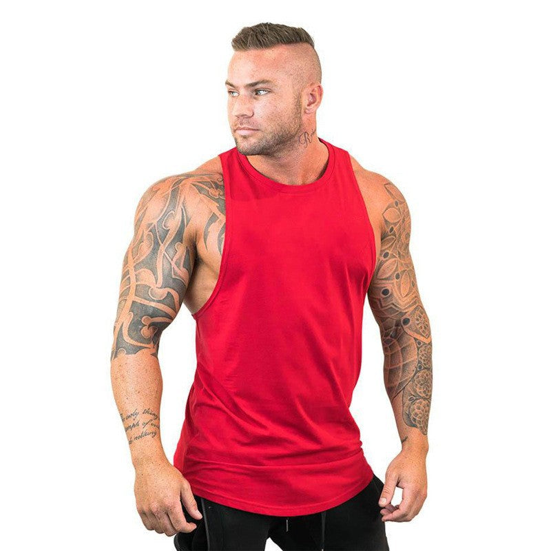 Man Tanks Men's Vest Cotton Solid Color Men's Sports
