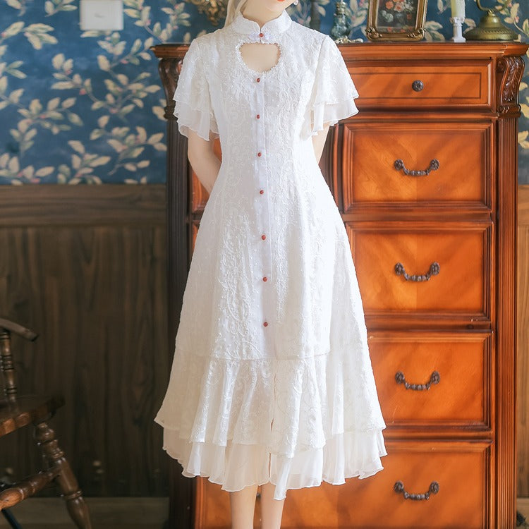 Women cottagecore Dress Retro Design Skirt