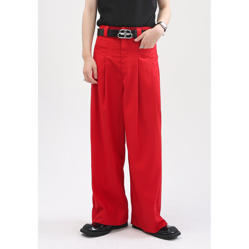 Men Suit Pants Men's Summer Solid Color Casual Suit Pants Men
