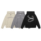 Slogan Graphic Hoodie Hooded Cardigan Sweater Men's and Women's Letter Embroidery Coat
