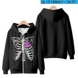 Skeleton Hoodie Zip Jacket