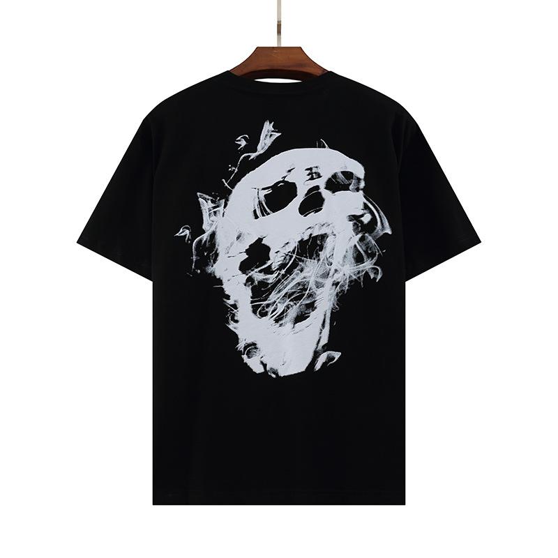 Revenge T Shirt Revenge Dark Style Smoke Skull Print High Street Loose Short Sleeve T-shirt Male Shirt Women