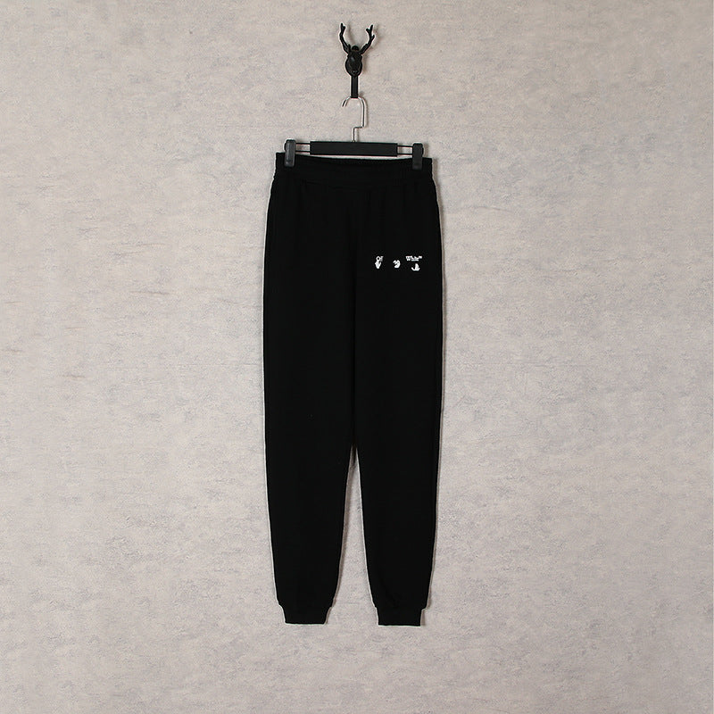 Off White Winter Pants Autumn and Winter Pattern Trousers Men and Women