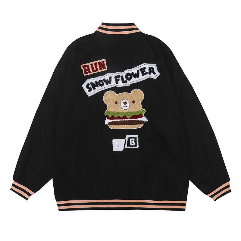 Letterman Jacket Outfit Senior Jackets Varsity Baseball Coat Men's Loose Jacket