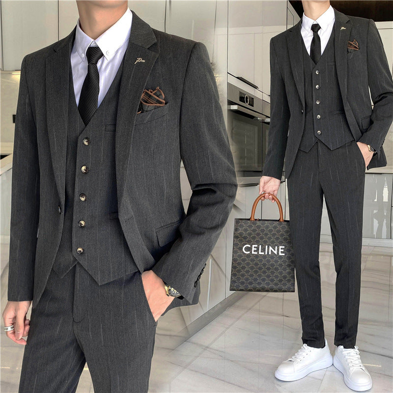 Seersucker Suit Set Three-Piece Set