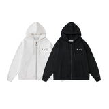 Off White Zipper Hoodie Fall/Winter Off Zipper Hoodie Coat