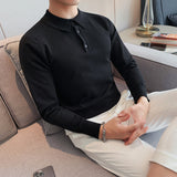 Men Polo Shirts Lapel Knitwear T-shirt