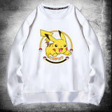 Men and Women Pokemon Pikachu Hoodie Anime Pikachu round Neck Pullover