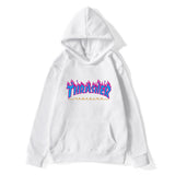 Drippy Hoodies Autumn and Winter Blue Flame Men's Pullover Hoody