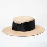 Straw Hat Hand-Woven Flat Straw Hat Women's Spring and Summer Top Hat