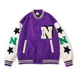 Letterman Jacket Outfit Senior Jackets Varsity Baseball Coat Baseball Uniform Jacket Men 'S Loose Lapel Jacket