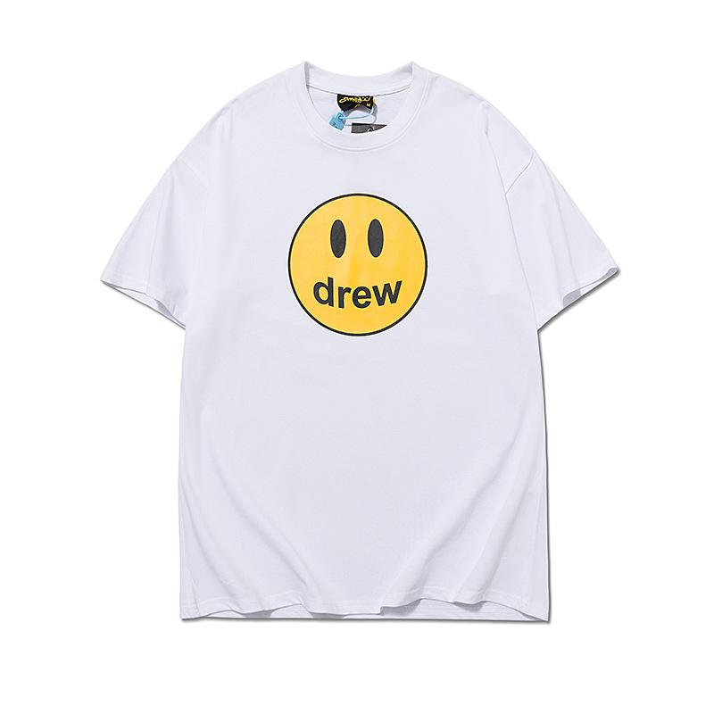 Justin Bieber Drew House Men Women Cotton Top T Shirt Summer Style Women Streetwear Printed Short Sleeve Tshirt Men and Women Loose Bottoming Shirt