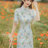 Women cottagecore Dress Floral Dress Summer Retro Gentle Dress