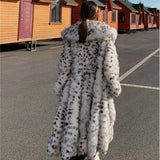 Women Dalmatian Coat2022 Faux Fox Fur Fur Black Dot Leopard Print Coat Fur for Women
