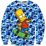 The Simpsons Sweatshirts Simpsons 3D Printed Crew Neck Sweatshirt