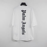 Palm Angels Angel Vertical Bar Letter Printing Batwing Sleeve Drop Shoulder T-shirt Loose Men and Women