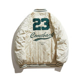 Man Fall Winter Outfis Winter Clothes Simple Embroidery Casual Thickening Baseball Uniform Couple Trend Loose Cotton Coat