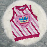 Pastel Gothic Lolita Harajuku Style Clothing Love Contrast Color Cake Sweater Vest