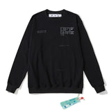 Off White Sweatshirts Long Sleeve round Neck Sweater for Autumn and Winter
