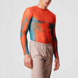 Transparent Shirt for Men See-through Bottoming Shirt Stretch-Tight T-shirt