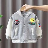 Toddler Boys Jackets Boys' Coat Spring and Autumn Children's Baseball Uniform