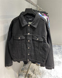 Spray Painted Jacket Denim Jacket Coat Fall Winter Coat