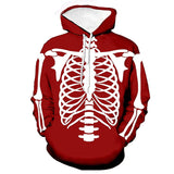 Skull Hoodie Skull Bones Clothing 3D Digital Printing Hoodie