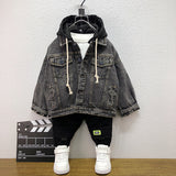 Toddler Boys Jackets Boys' Denim Jacket Spring Hooded Top