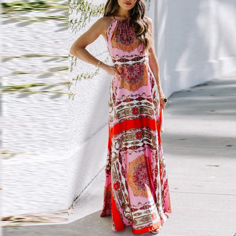 Women Bohemian Dress Summer Sexy Printed Dress