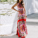 Women Bohemian Dress Summer Sexy Printed Dress