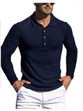 Polo Shirts Men's Sports Autumn High Elastic Long Sleeve Polo Shirt