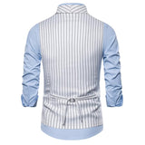 Men's Dress Vests Men's Vest Casual Jacket Business Waistcoat Striped Suit Vest Men's Casual