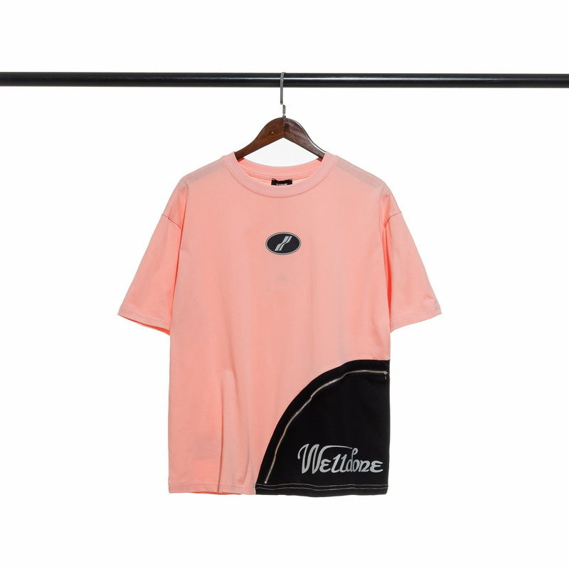 We11done T Shirt Reflective Printed Men's and Women's Short Sleeves