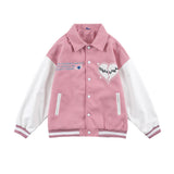 Letterman Jacket Outfit Senior Jackets Varsity Baseball Coat Men's Loose Lapels Sports Baseball Uniform