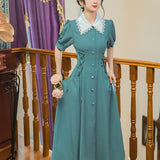 Women's Cottagecore Dress Retro Sweet Dress