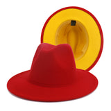 Walter White Fedora Two-Tone Woolen Hat Double-Sided Felt Hat Autumn and Winter Assorted Colors Retro