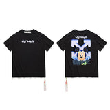 off Cartoon Mickey Short Sleeve Wear Owt Tshirt Male and Female Couples